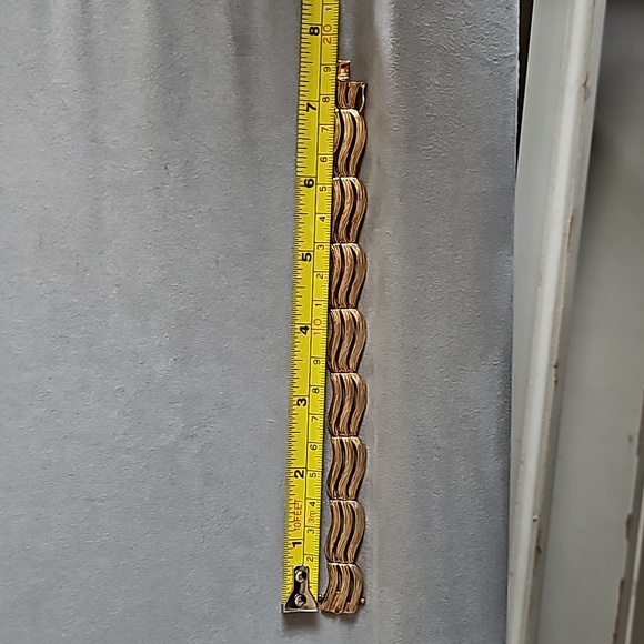 925 gold tone link bracelet - Picture 5 of 7